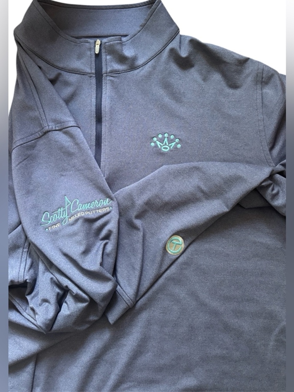 SCOTTY CAMERON GALLERY Circle T  7 Point Crown 1/4 Zip Pullover XXL Blue / Tiff